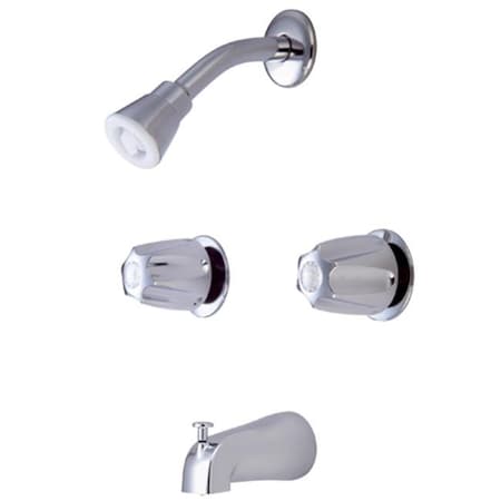 Two Handles Tub-Shower Faucet - Polished Chrome Finish